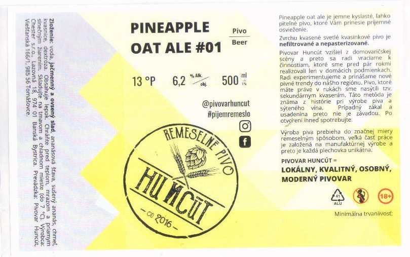 Pineapple Oat Ale #01